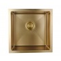 Aqu Brushed Yellow Gold Handmade Single Bowl Kitchen/Laundry Sink 440x440x205mm Aqu Brushed Yellow Gold Handmade Single Bowl Kitchen/Laundry Sink 440x440x205mm